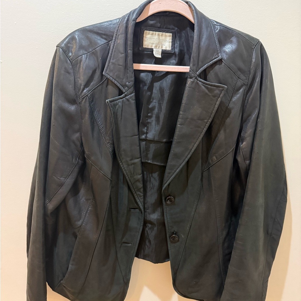 Worthington Women's Black Leather Jacket